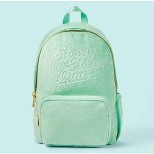 Stoney Clover Lane x Target Green Terry Cloth Backpack Bag New